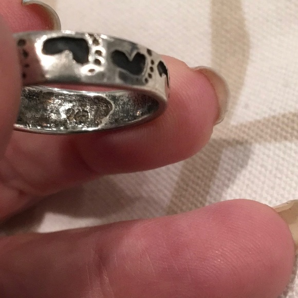Sterling Ring, Little Feet, Size 9.5 - Picture 4 of 4